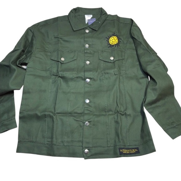 NWT Supernatural Culturefly Green Supernatural Snap Front Jacket Size L - Picture 13 of 13